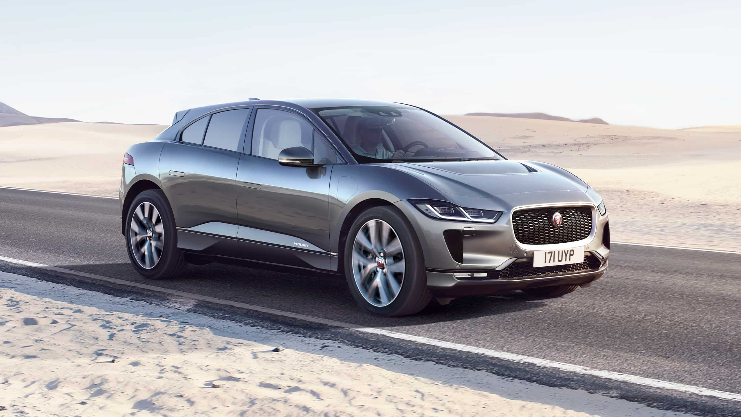 Jaguar I-PACE driving on highway road