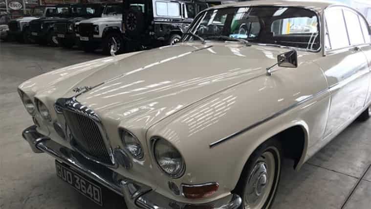 Vintage Jaguar MK10 in white