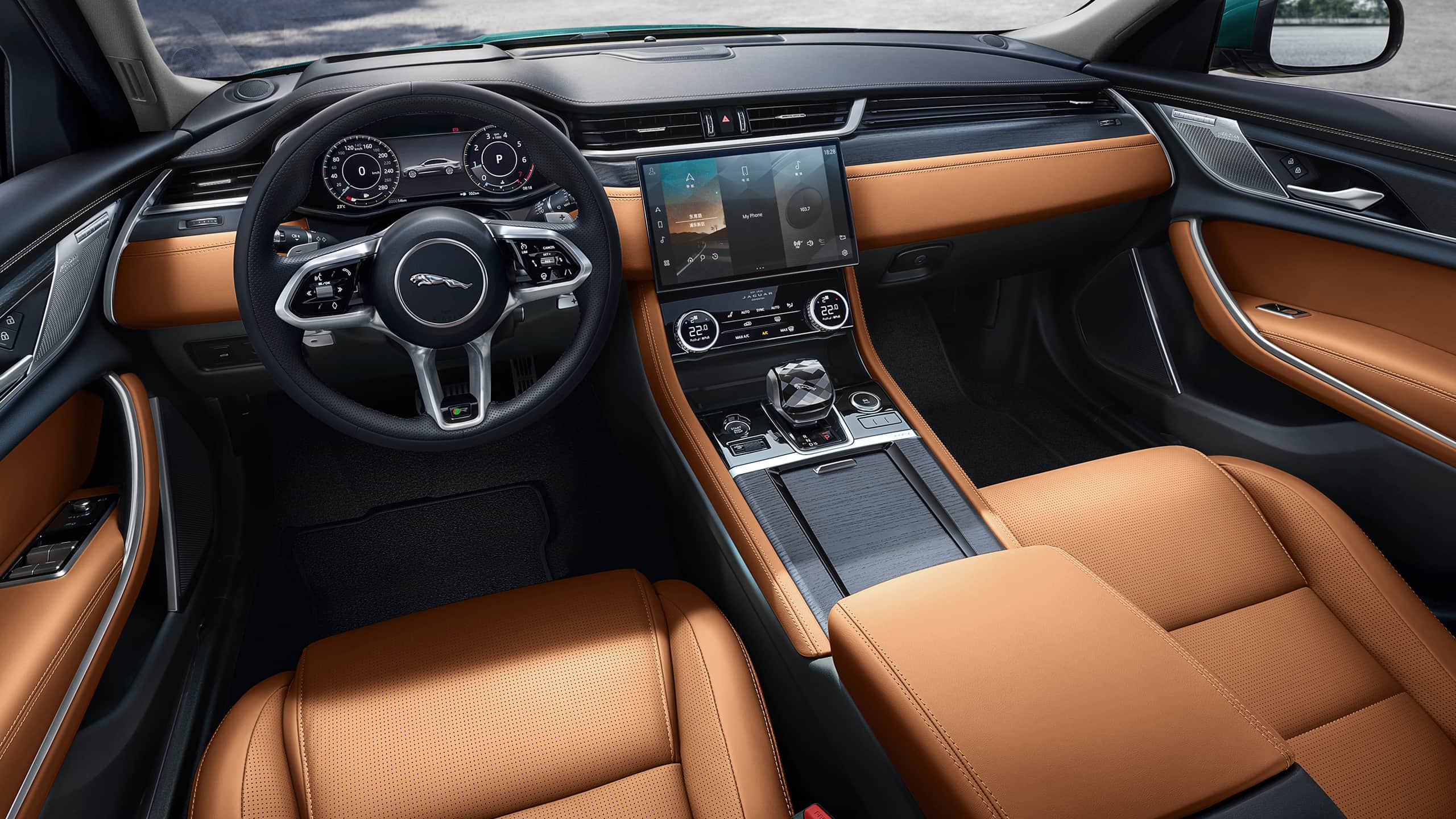 Jaguar XF luxurious interior view